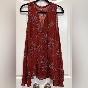 Free People Rust Floral Dress